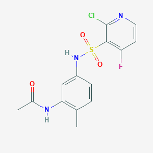 N-[5-(2-chloro-4-fluoropyridine-3-sulfonamido)-2-methylphenyl]acetamide