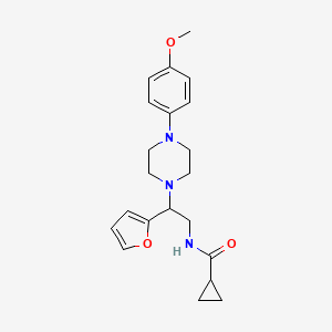N-(2-(furan-2-yl)-2-(4-(4-methoxyphenyl)piperazin-1-yl)ethyl)cyclopropanecarboxamide