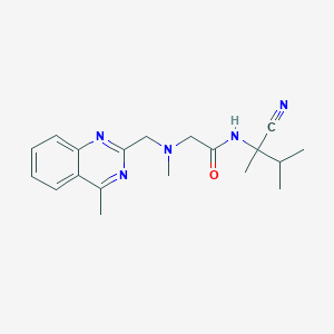 N-(1-cyano-1,2-dimethylpropyl)-2-{methyl[(4-methylquinazolin-2-yl)methyl]amino}acetamide