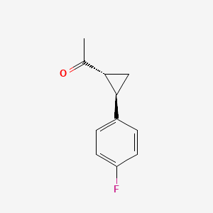 molecular formula C11H11FO B2979509 1-[(1R,2R)-2-(4-fluorophenyl)cyclopropyl]ethanone CAS No. 1218071-65-8