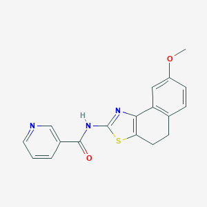 molecular formula C18H15N3O2S B297951 N-(8-Methoxy-4,5-dihydro-naphtho[1,2-d]thiazol-2-yl)-nicotinamide 