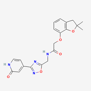 molecular formula C20H20N4O5 B2979511 2-((2,2-dimethyl-2,3-dihydrobenzofuran-7-yl)oxy)-N-((3-(2-oxo-1,2-dihydropyridin-4-yl)-1,2,4-oxadiazol-5-yl)methyl)acetamide CAS No. 2034367-83-2