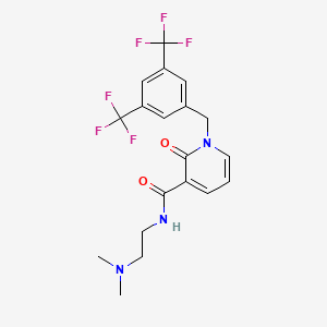 molecular formula C19H19F6N3O2 B2979515 1-(3,5-双(三氟甲基)苄基)-N-(2-(二甲氨基)乙基)-2-氧代-1,2-二氢-3-吡啶甲酰胺 CAS No. 338782-07-3