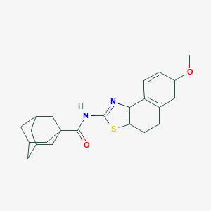 molecular formula C23H26N2O2S B297952 N-(7-methoxy-4,5-dihydronaphtho[1,2-d][1,3]thiazol-2-yl)-1-adamantanecarboxamide 