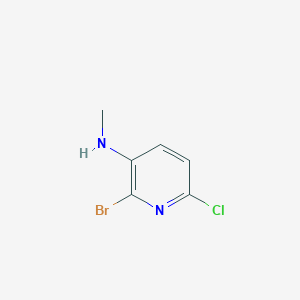 molecular formula C6H6BrClN2 B2979528 2-Bromo-6-chloro-N-methylpyridin-3-amine CAS No. 1256836-74-4