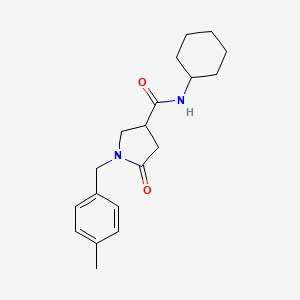 N-cyclohexyl-1-[(4-methylphenyl)methyl]-5-oxopyrrolidine-3-carboxamide