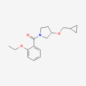 (3-(Cyclopropylmethoxy)pyrrolidin-1-yl)(2-ethoxyphenyl)methanone