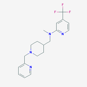 molecular formula C19H23F3N4 B2979537 N-Methyl-N-[[1-(pyridin-2-ylmethyl)piperidin-4-yl]methyl]-4-(trifluoromethyl)pyridin-2-amine CAS No. 2415456-96-9