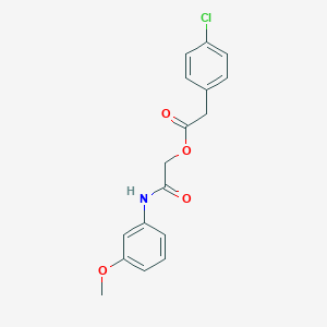molecular formula C17H16ClNO4 B2979540 [2-(3-Methoxyanilino)-2-oxoethyl] 2-(4-chlorophenyl)acetate CAS No. 380173-98-8