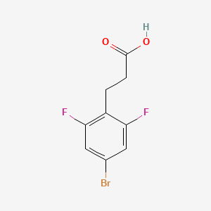 molecular formula C9H7BrF2O2 B2979544 3-(4-溴-2,6-二氟苯基)丙酸 CAS No. 1502404-82-1