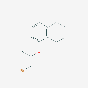 molecular formula C13H17BrO B2979547 5-[(1-Bromopropan-2-yl)oxy]-1,2,3,4-tetrahydronaphthalene CAS No. 1225897-51-7