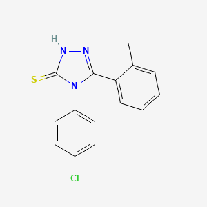 4-(4-chlorophenyl)-5-(2-methylphenyl)-4H-1,2,4-triazole-3-thiol