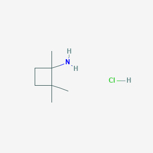 molecular formula C7H16ClN B2979562 1,2,2-Trimethylcyclobutan-1-amine;hydrochloride CAS No. 2416233-84-4