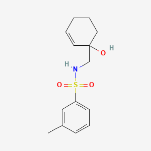 molecular formula C14H19NO3S B2979566 N-[(1-hydroxycyclohex-2-en-1-yl)methyl]-3-methylbenzene-1-sulfonamide CAS No. 2097867-54-2