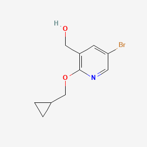 molecular formula C10H12BrNO2 B2979569 [5-溴-2-(环丙基甲氧基)吡啶-3-基]甲醇 CAS No. 1250236-92-0