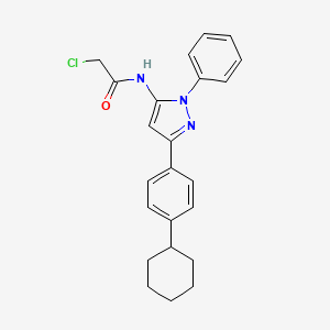 2-chloro-N-[3-(4-cyclohexylphenyl)-1-phenyl-1H-pyrazol-5-yl]acetamide