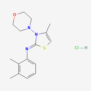 molecular formula C16H22ClN3OS B2979572 (Z)-2,3-dimethyl-N-(4-methyl-3-morpholinothiazol-2(3H)-ylidene)aniline hydrochloride CAS No. 1180040-86-1