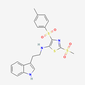 N-(2-(1H-indol-3-yl)ethyl)-2-(methylsulfonyl)-4-tosylthiazol-5-amine