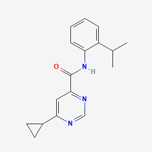 6-Cyclopropyl-N-(2-propan-2-ylphenyl)pyrimidine-4-carboxamide