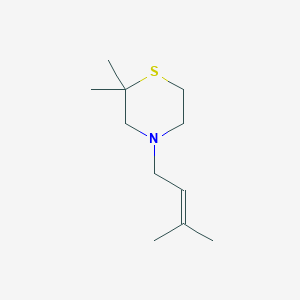 molecular formula C11H21NS B2979577 2,2-Dimethyl-4-(3-methylbut-2-enyl)thiomorpholine CAS No. 1876536-02-5