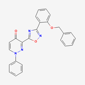 molecular formula C25H18N4O3 B2979579 3-(3-(2-(苄氧基)苯基)-1,2,4-恶二唑-5-基)-1-苯基吡啶并[1,2-a]嘧啶-4(1H)-酮 CAS No. 1251690-29-5