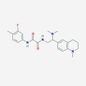 N1-(2-(dimethylamino)-2-(1-methyl-1,2,3,4-tetrahydroquinolin-6-yl)ethyl)-N2-(3-fluoro-4-methylphenyl)oxalamide