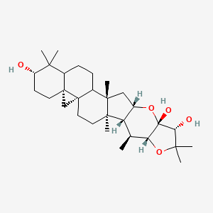 molecular formula C30H48O5 B2979592 (1S,7S,10R,12S,15R,16R,17S,18R,21R,22R,24S)-1,6,6,15,17,20,20-Heptamethyl-19,23-dioxaheptacyclo[13.10.0.02,12.05,10.010,12.016,24.018,22]pentacosane-7,21,22-triol CAS No. 210643-85-9