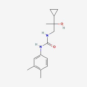 molecular formula C15H22N2O2 B2979594 1-(2-Cyclopropyl-2-hydroxypropyl)-3-(3,4-dimethylphenyl)urea CAS No. 1286705-03-0