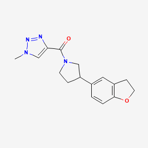 4-[3-(2,3-dihydro-1-benzofuran-5-yl)pyrrolidine-1-carbonyl]-1-methyl-1H-1,2,3-triazole