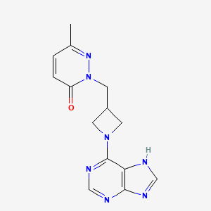 6-methyl-2-{[1-(9H-purin-6-yl)azetidin-3-yl]methyl}-2,3-dihydropyridazin-3-one