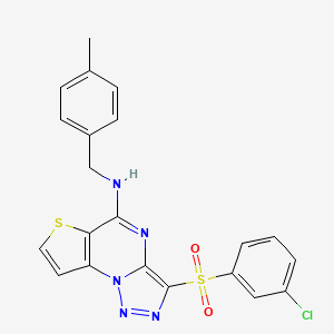 3-[(3-chlorophenyl)sulfonyl]-N-(4-methylbenzyl)thieno[2,3-e][1,2,3]triazolo[1,5-a]pyrimidin-5-amine