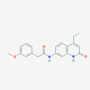 N-(4-ethyl-2-oxo-1,2-dihydroquinolin-7-yl)-2-(3-methoxyphenyl)acetamide