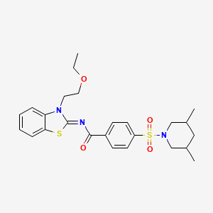 (Z)-4-((3,5-dimethylpiperidin-1-yl)sulfonyl)-N-(3-(2-ethoxyethyl)benzo[d]thiazol-2(3H)-ylidene)benzamide