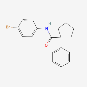 molecular formula C18H18BrNO B2979606 N-(4-溴苯基)-1-苯基环戊烷-1-甲酰胺 CAS No. 328964-75-6
