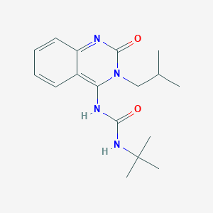 molecular formula C17H24N4O2 B2979610 (E)-1-(tert-butyl)-3-(3-isobutyl-2-oxo-2,3-dihydroquinazolin-4(1H)-ylidene)urea CAS No. 899972-94-2