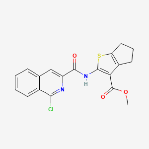 methyl 2-(1-chloroisoquinoline-3-amido)-4H,5H,6H-cyclopenta[b]thiophene-3-carboxylate