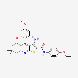 3-amino-N-(4-ethoxyphenyl)-4-(4-methoxyphenyl)-7,7-dimethyl-5-oxo-5,6,7,8-tetrahydrothieno[2,3-b]quinoline-2-carboxamide