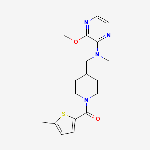 [4-[[(3-Methoxypyrazin-2-yl)-methylamino]methyl]piperidin-1-yl]-(5-methylthiophen-2-yl)methanone