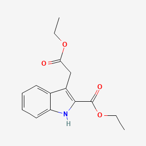 molecular formula C15H17NO4 B2979626 ethyl 3-(2-ethoxy-2-oxoethyl)-1H-indole-2-carboxylate CAS No. 63158-60-1
