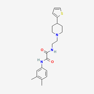 N1-(3,4-dimethylphenyl)-N2-(2-(4-(thiophen-2-yl)piperidin-1-yl)ethyl)oxalamide