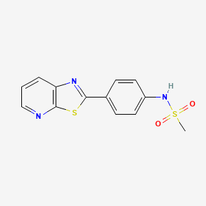 molecular formula C13H11N3O2S2 B2979633 N-(4-(噻唑并[5,4-b]吡啶-2-基)苯基)甲磺酰胺 CAS No. 863594-68-7