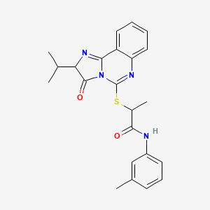 2-[(2-isopropyl-3-oxo-2,3-dihydroimidazo[1,2-c]quinazolin-5-yl)thio]-N-(3-methylphenyl)propanamide