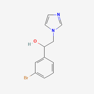 molecular formula C11H11BrN2O B2979644 1H-Imidazole-1-ethanol, alpha-(3-bromophenyl)- CAS No. 912962-95-9