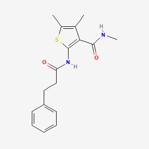 N,4,5-trimethyl-2-(3-phenylpropanamido)thiophene-3-carboxamide