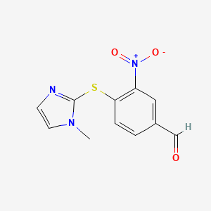 4-[(1-methyl-1H-imidazol-2-yl)sulfanyl]-3-nitrobenzaldehyde