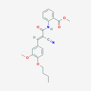 methyl 2-[(2E)-3-(4-butoxy-3-methoxyphenyl)-2-cyanoprop-2-enoylamino]benzoate