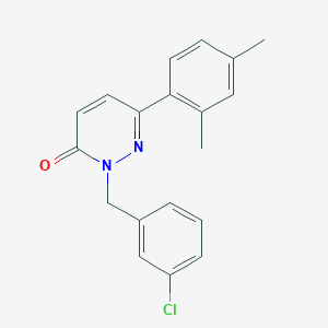 molecular formula C19H17ClN2O B2979678 2-[(3-Chlorophenyl)methyl]-6-(2,4-dimethylphenyl)pyridazin-3-one CAS No. 922909-19-1