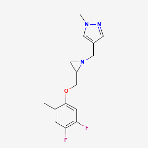 4-[[2-[(4,5-Difluoro-2-methylphenoxy)methyl]aziridin-1-yl]methyl]-1-methylpyrazole