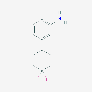 molecular formula C12H15F2N B2979682 3-(4,4-Difluorocyclohexyl)aniline CAS No. 478403-44-0