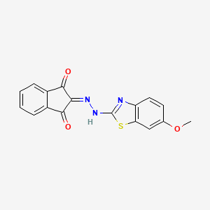 2-(2-(6-methoxybenzo[d]thiazol-2-yl)hydrazono)-1H-indene-1,3(2H)-dione